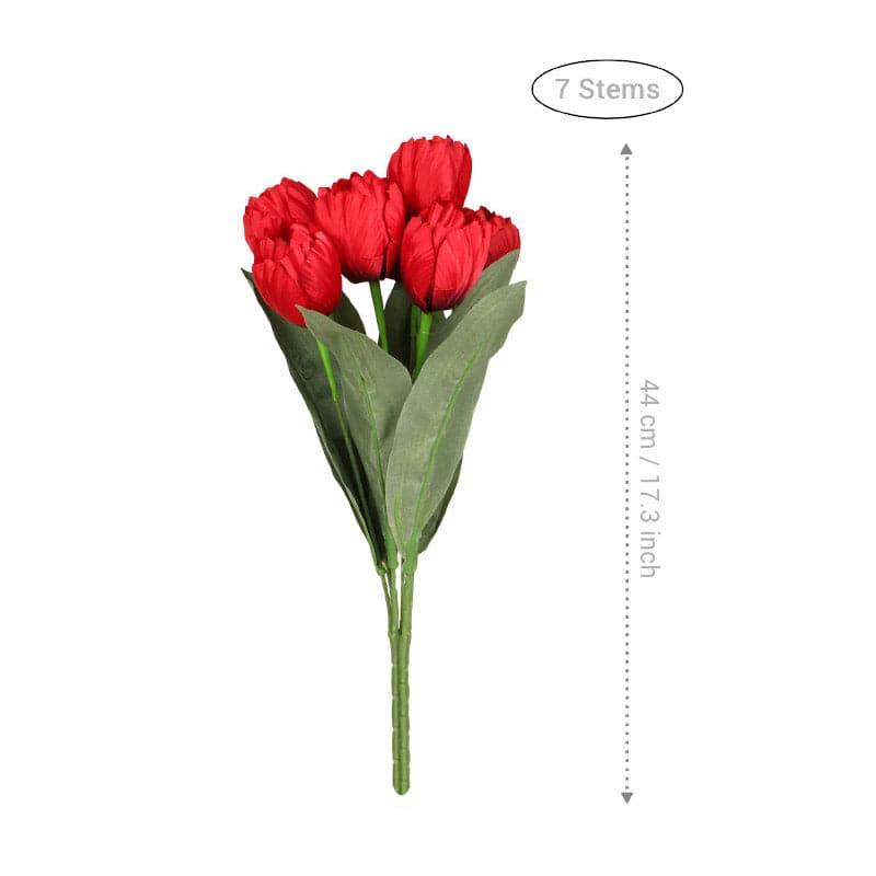 Buy Faux Triumph Tulip Bunch - Red Artificial Flowers from Vaaree