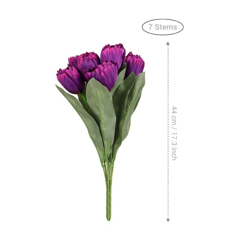 Buy Faux Triumph Tulip Bunch - Violet Artificial Flowers from Vaaree