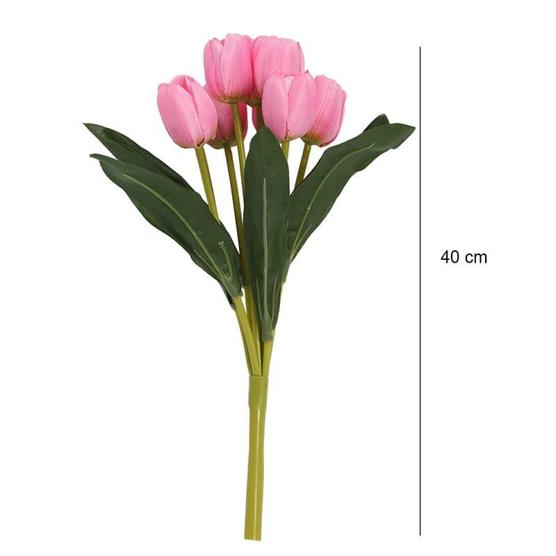 Buy Faux Tulip Floral Bunch (Pink) - Set Of Two Artificial Flowers from Vaaree