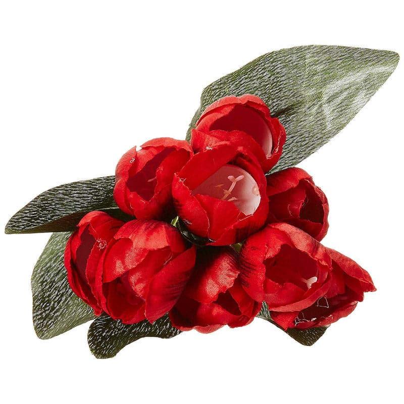 Buy Faux Tulip Flower Bunch - Dark Red Artificial Flowers from Vaaree