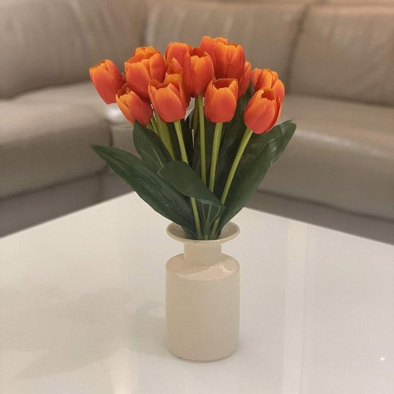 Buy Faux Tulip Flower Bunch - Orange Artificial Flowers from Vaaree