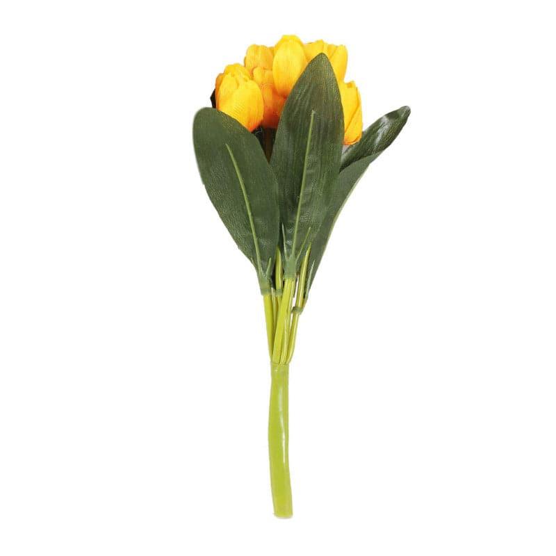 Buy Faux Tulip Flower Bunch - Yellow Artificial Flowers from Vaaree