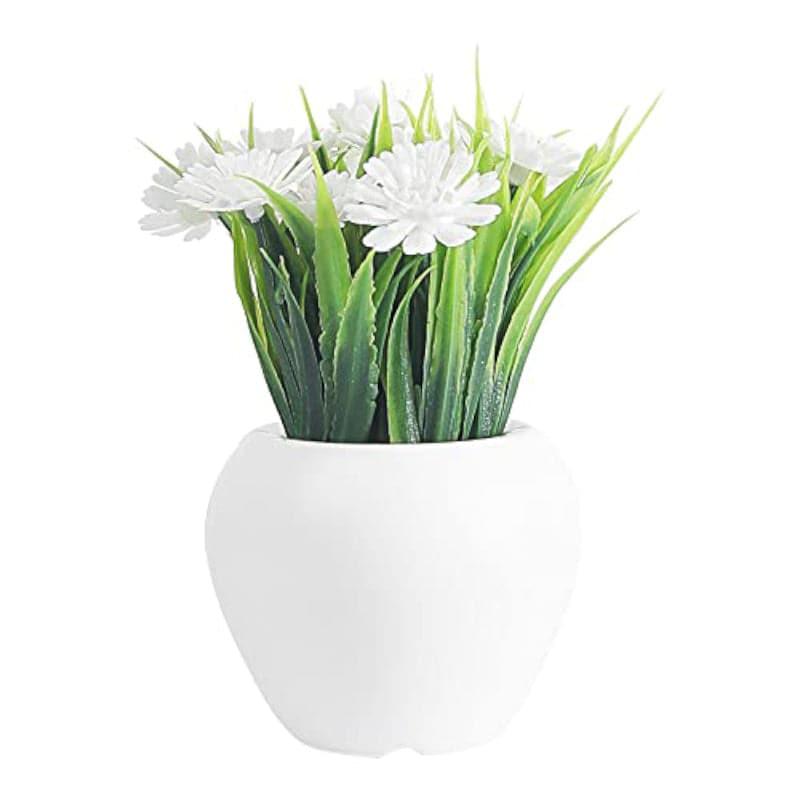 Buy Fellsa Faux Plant In Apple Pot - Set Of Three Artificial Flowers from Vaaree