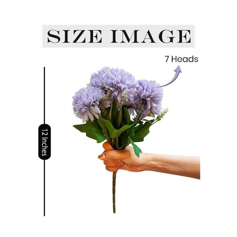 Buy Hortensia Chrysanthemum Floral Stick - Purple Artificial Flowers from Vaaree