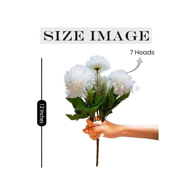 Buy Hortensia Chrysanthemum Floral Stick - White Artificial Flowers from Vaaree