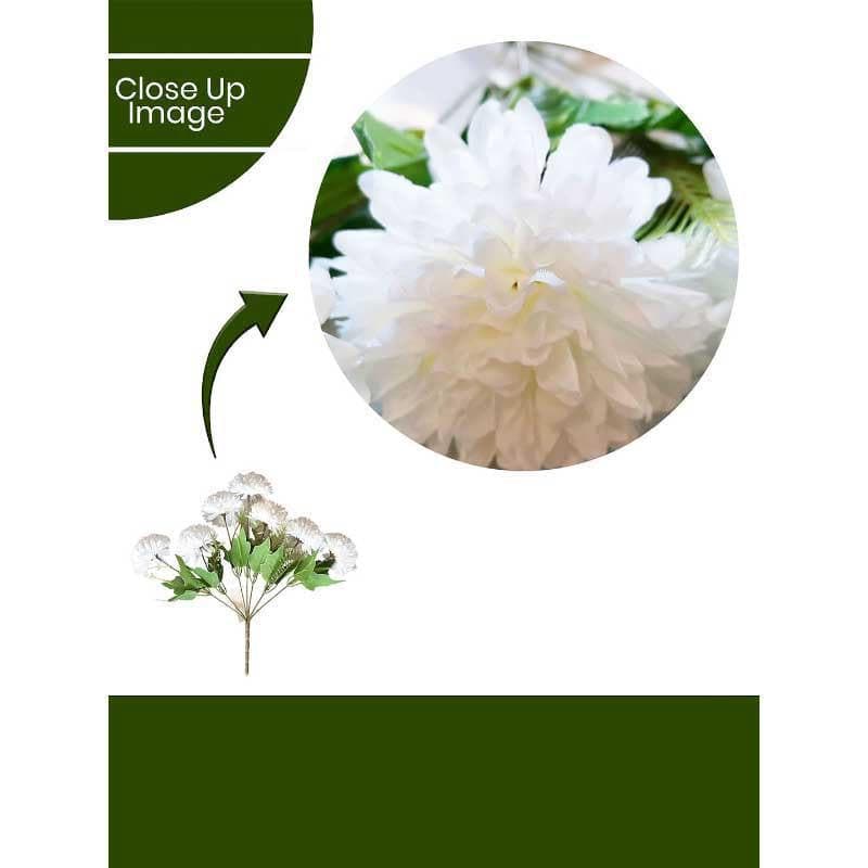 Buy Hortensia Chrysanthemum Floral Stick - White Artificial Flowers from Vaaree