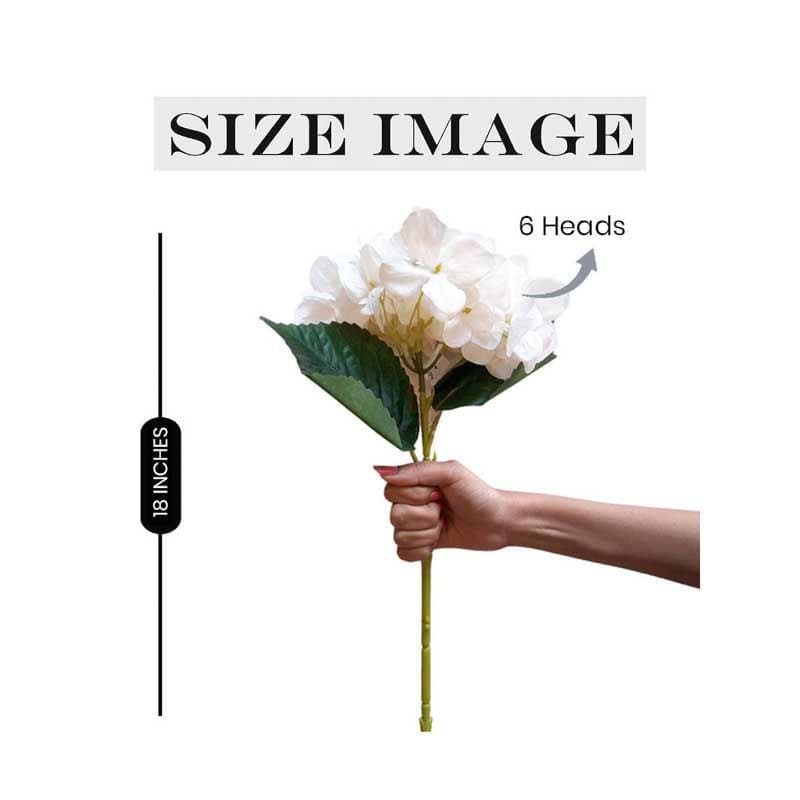 Buy Hydrangia Floral Stick - White Artificial Flowers from Vaaree