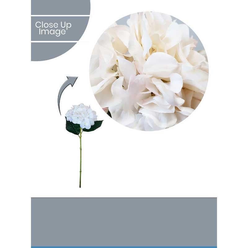 Artificial Flowers - Hydrangia Floral Stick - White