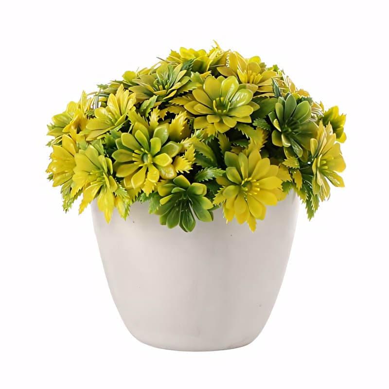 Artificial Flowers - Koppa Faux Plant In Delna Pot - Set Of Two