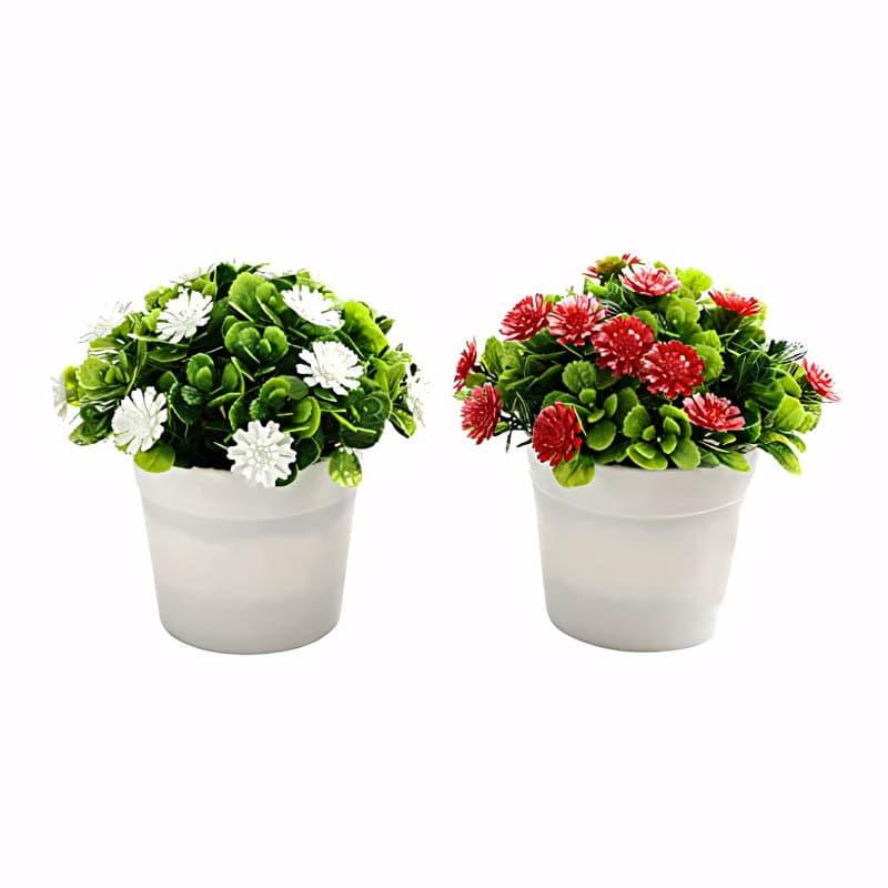 Buy Leora Faux Plant In Peldo Pot Artificial Flowers from Vaaree