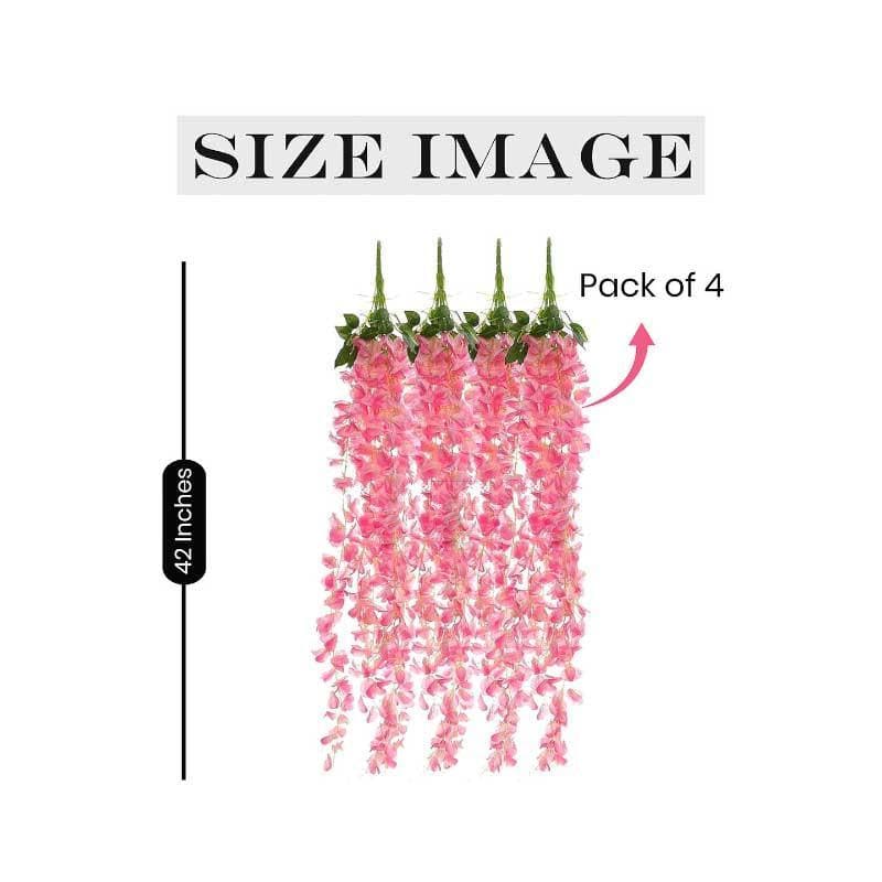 Buy Wisteria Lizzia Vine - Pink Artificial Flowers from Vaaree