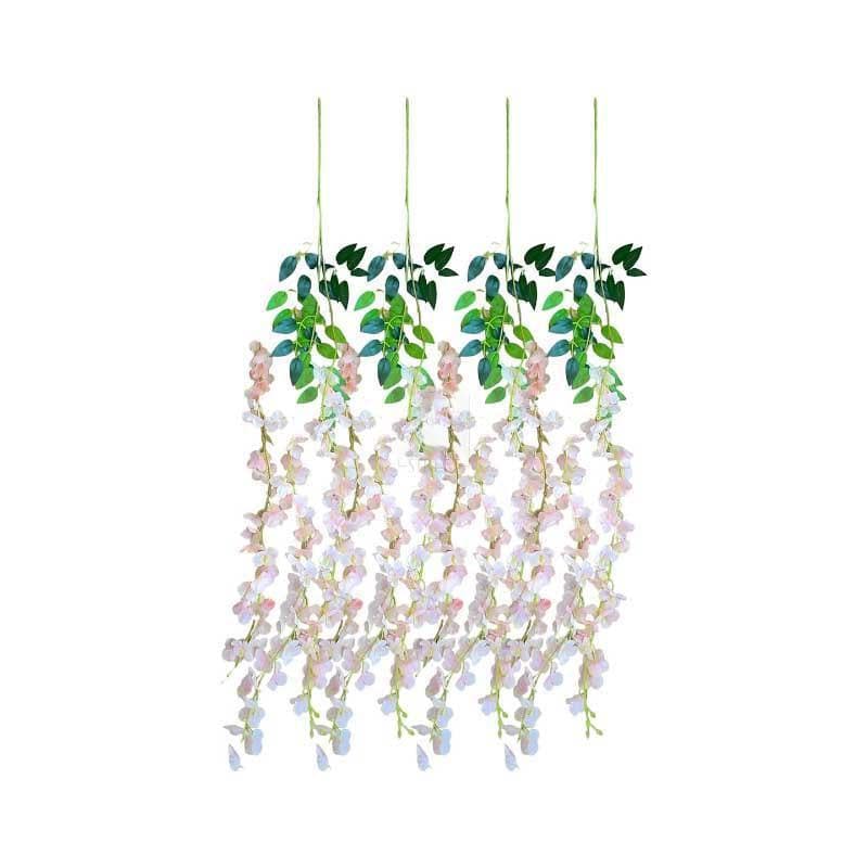 Buy Wisteria Lizzia Vine - White Artificial Flowers from Vaaree