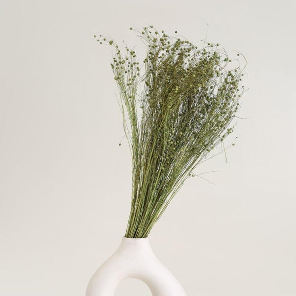 Artificial Flowers - Loopa Dried Lino Bunch - Green