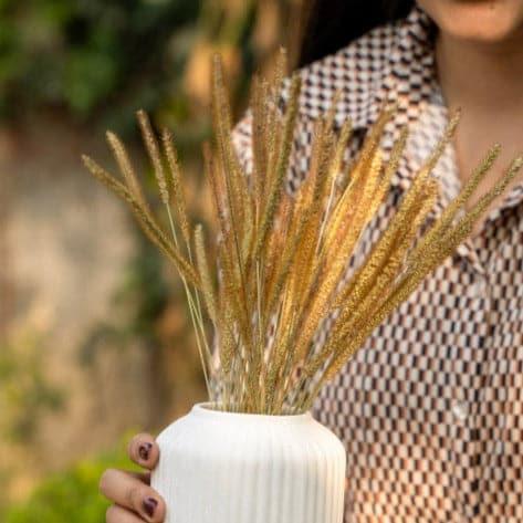 Buy Naturally Dried Rustic Grass Artificial Flowers from Vaaree