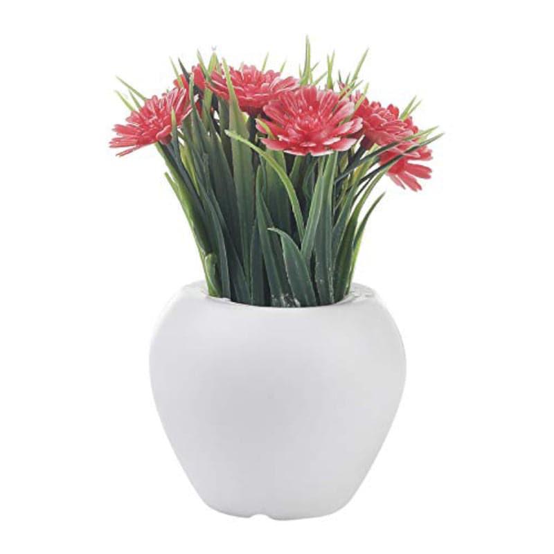 Buy Noha Faux Plant In Apple Pot - Set Of Three Artificial Flowers from Vaaree