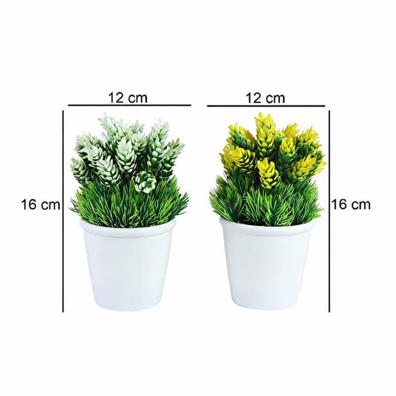 Buy Nuva Faux Plant In Maroe Pot - Set Of Two Artificial Flowers from Vaaree