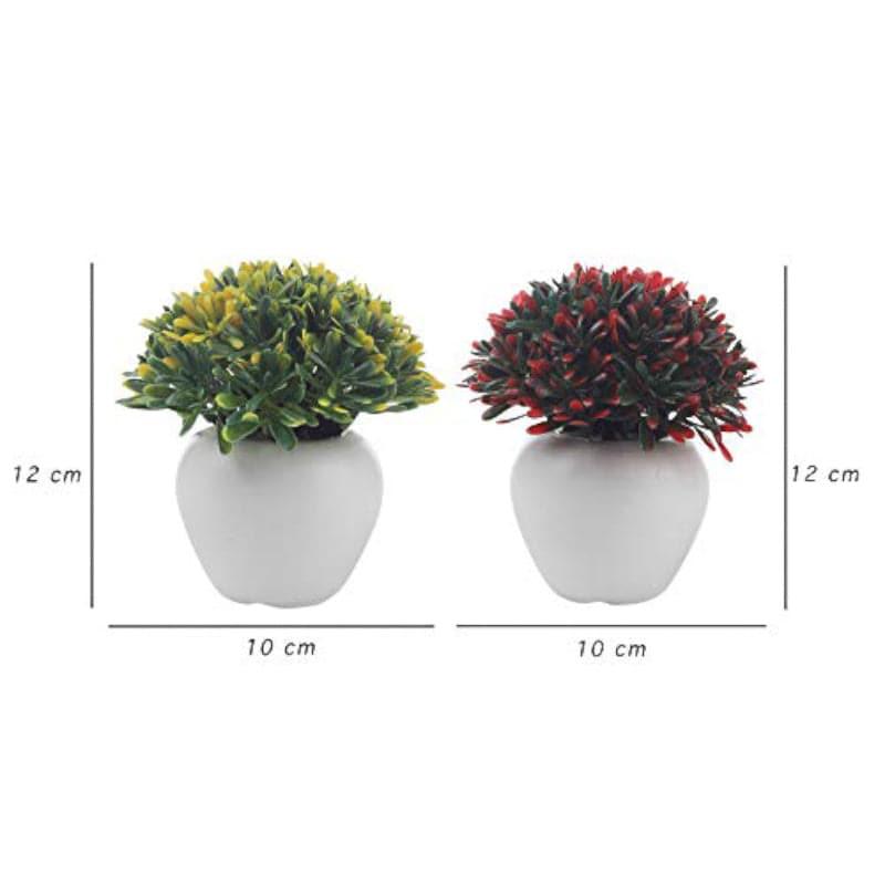 Buy Paloma Faux Plant In Maroe Pot - Set Of Three Artificial Flowers from Vaaree