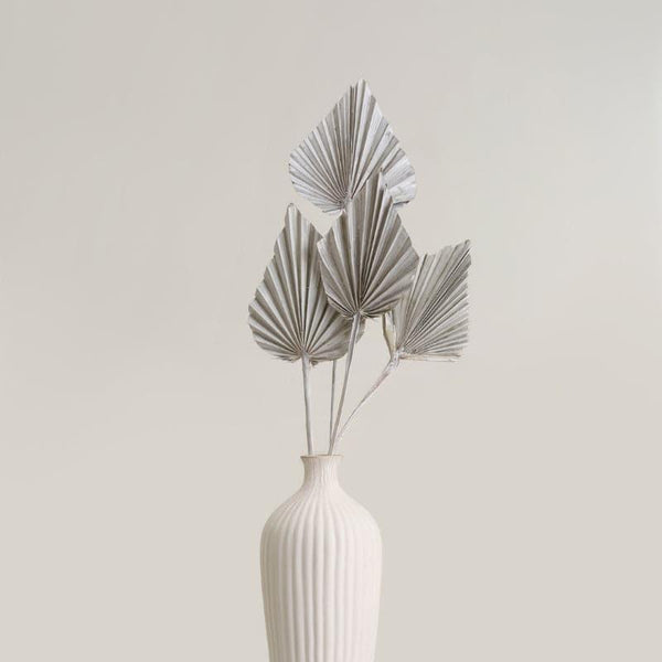 Artificial Flowers - Palzi Dried Palm Stick (Grey) - Set Of Five