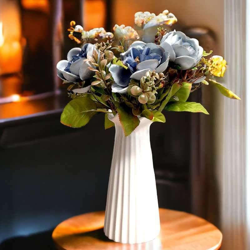 Buy Rose-Zee Floral Stick - Blue Artificial Flowers from Vaaree