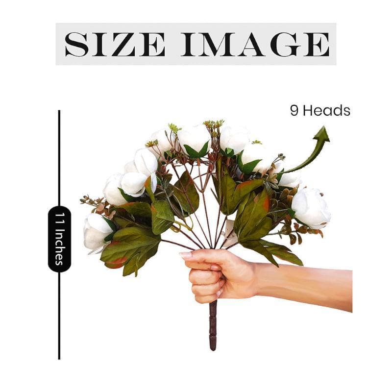 Buy Rose-Zee Rose Floral Stick - White Artificial Flowers from Vaaree