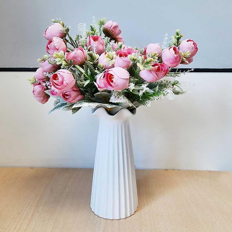 Buy Rosebush Floral Stick - Pink Artificial Flowers from Vaaree