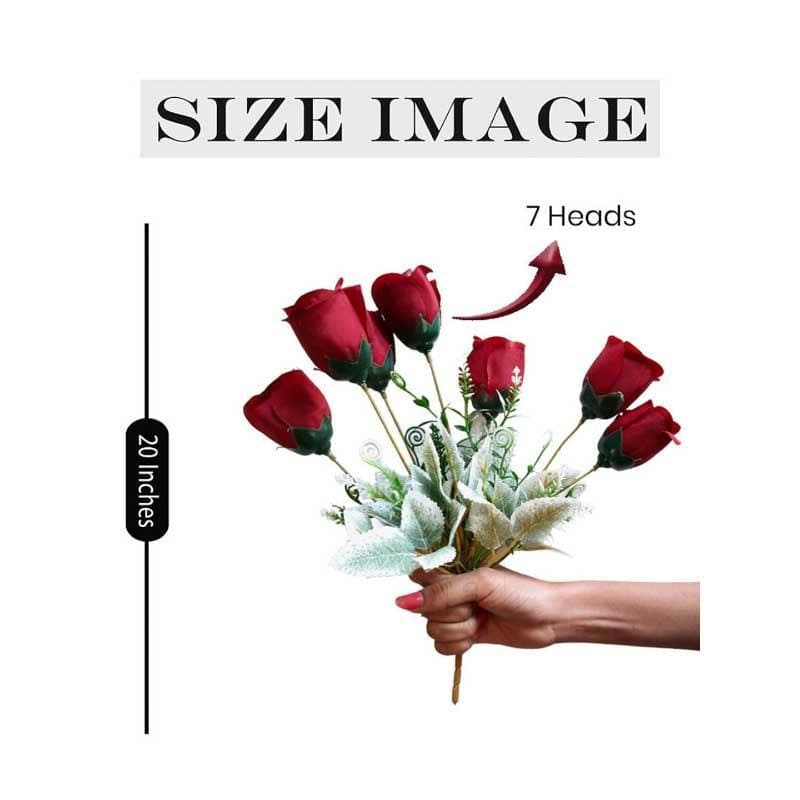 Buy Rosebush Floral Stick - Red Artificial Flowers from Vaaree