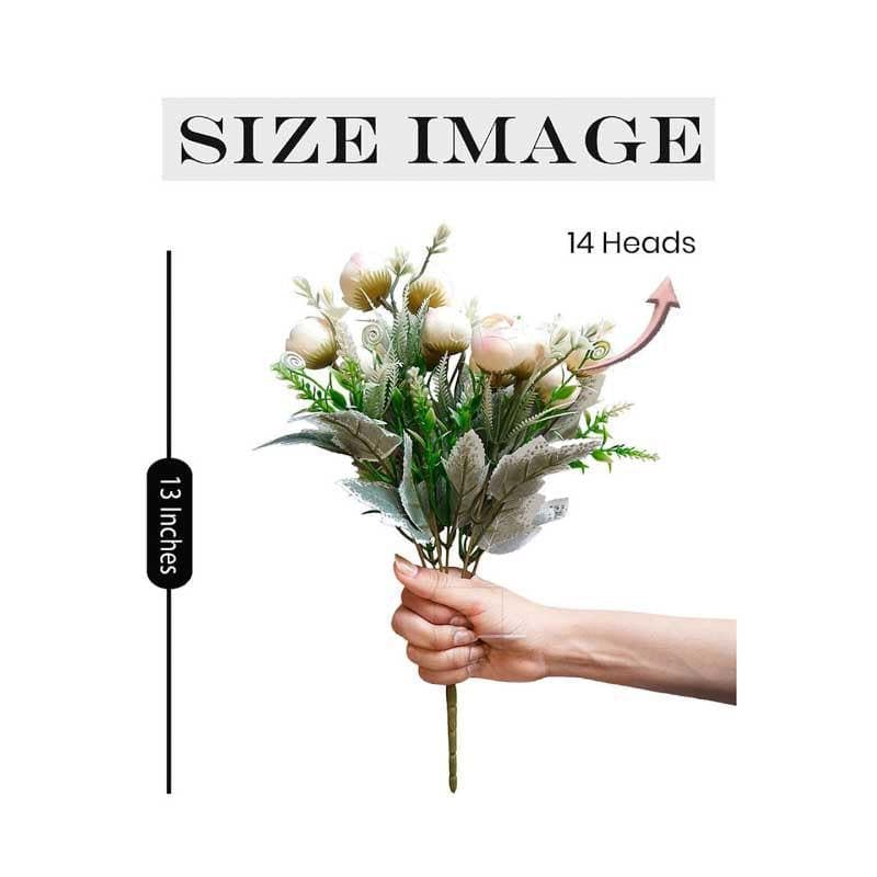 Buy Rosebush Floral Stick - White Artificial Flowers from Vaaree