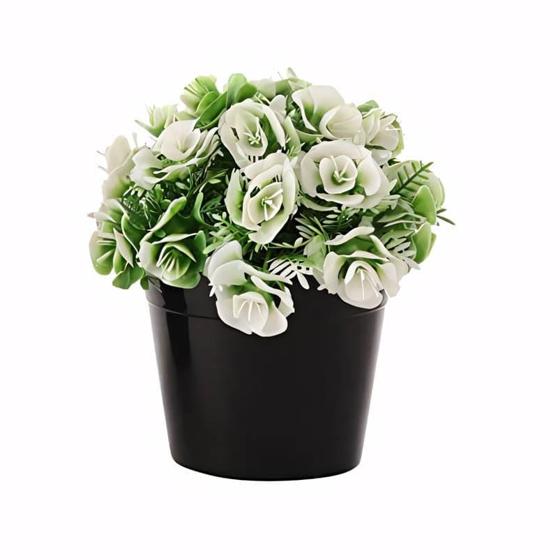 Buy Roseo Faux Plant In Sadro Pot - Set Of Two Artificial Flowers from Vaaree