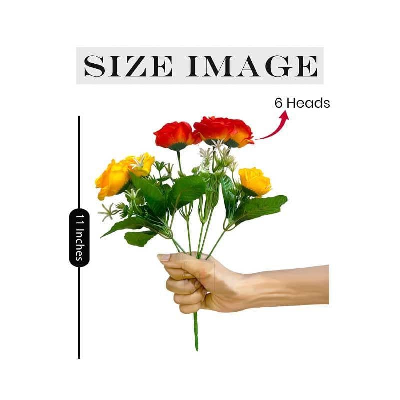 Buy Rossi-Bozzi Floral Stick - Red & Yellow Artificial Flowers from Vaaree