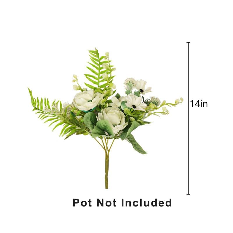 Buy Rossity Faux Rose Bouquet (White) - Set Of Three Artificial Flowers from Vaaree