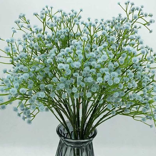 Artificial Flowers - Star Floral Bush (Blue) - Set Of Six