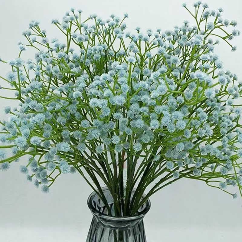 Buy Star Gypsophila Floral Bush (Blue) - Set Of Six Artificial Flowers from Vaaree