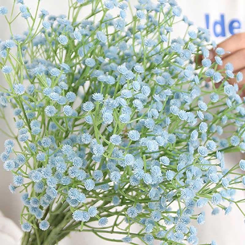 Buy Star Gypsophila Floral Bush (Blue) - Set Of Six Artificial Flowers from Vaaree