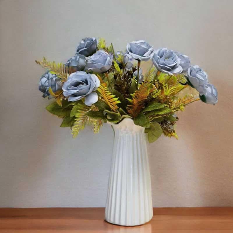 Buy Yarr-Rozy Floral Stick - Blue Artificial Flowers from Vaaree