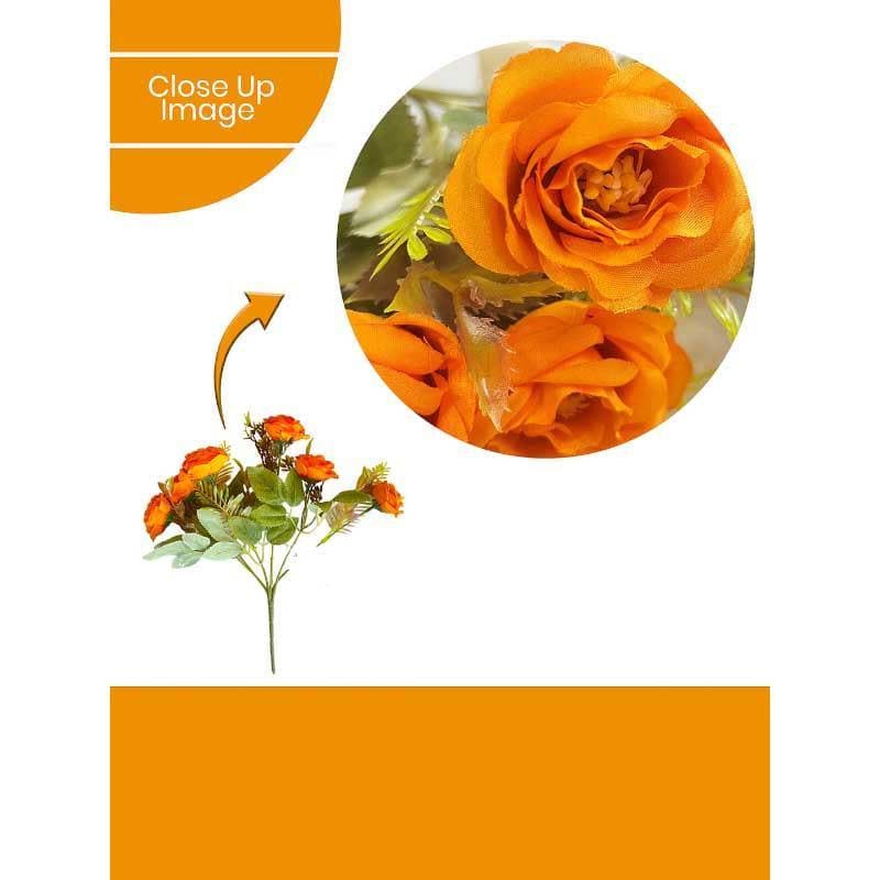 Buy Yarr-Rozy Rose Floral Stick - Orange Artificial Flowers from Vaaree