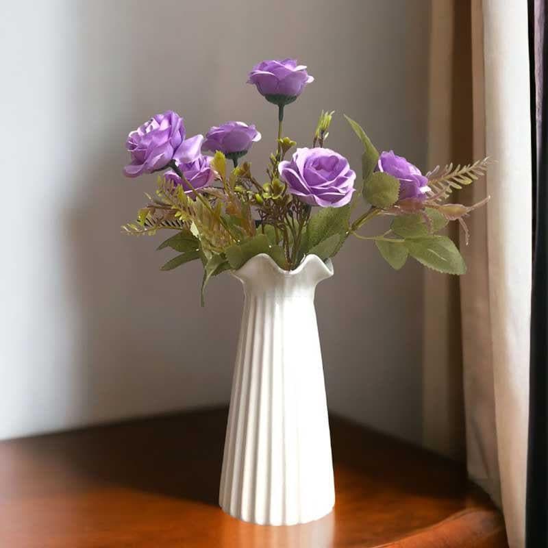 Buy Yarr-Rozy Rose Floral Stick - Purple Artificial Flowers from Vaaree