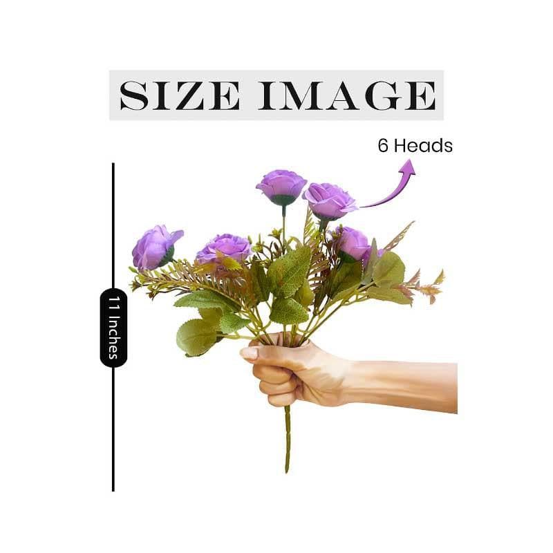 Buy Yarr-Rozy Rose Floral Stick - Purple Artificial Flowers from Vaaree