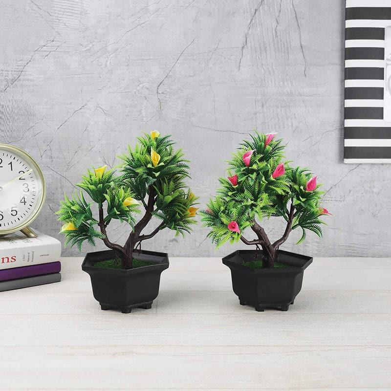 Artificial Plants - Arma Faux Plant In Dona Pot (22 cms) - Set Of Two