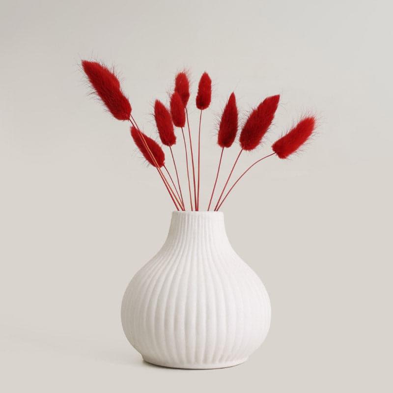 Buy (Red) Bunny Tail Ornamental Grass (60 cms) - Set Of Fifteen Artificial Flowers from Vaaree