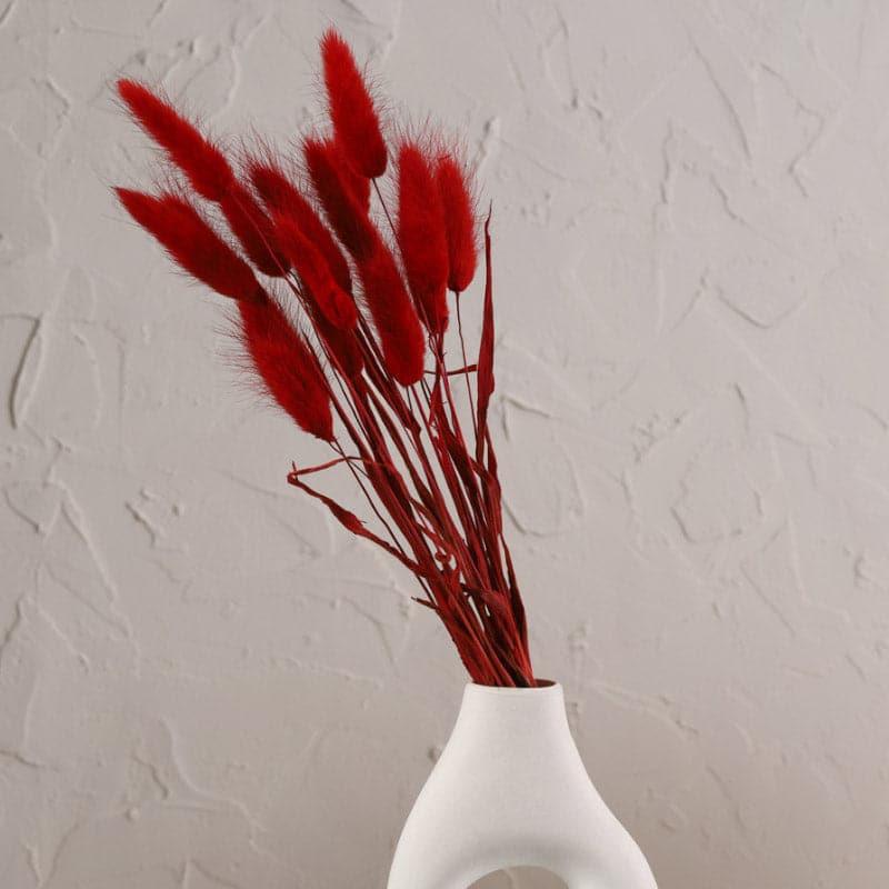 Buy (Red) Bunny Tail Ornamental Grass (60 cms) - Set Of Fifteen Artificial Flowers from Vaaree