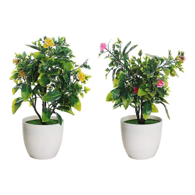 Artificial Plants - Calissa Faux Plant In Kira Pot (28 cms) - Set Of Two