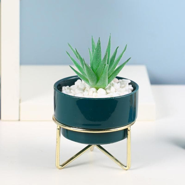 Buy Faux Agave In Ceramic Pot - 12.5 cms Artificial Plants from Vaaree