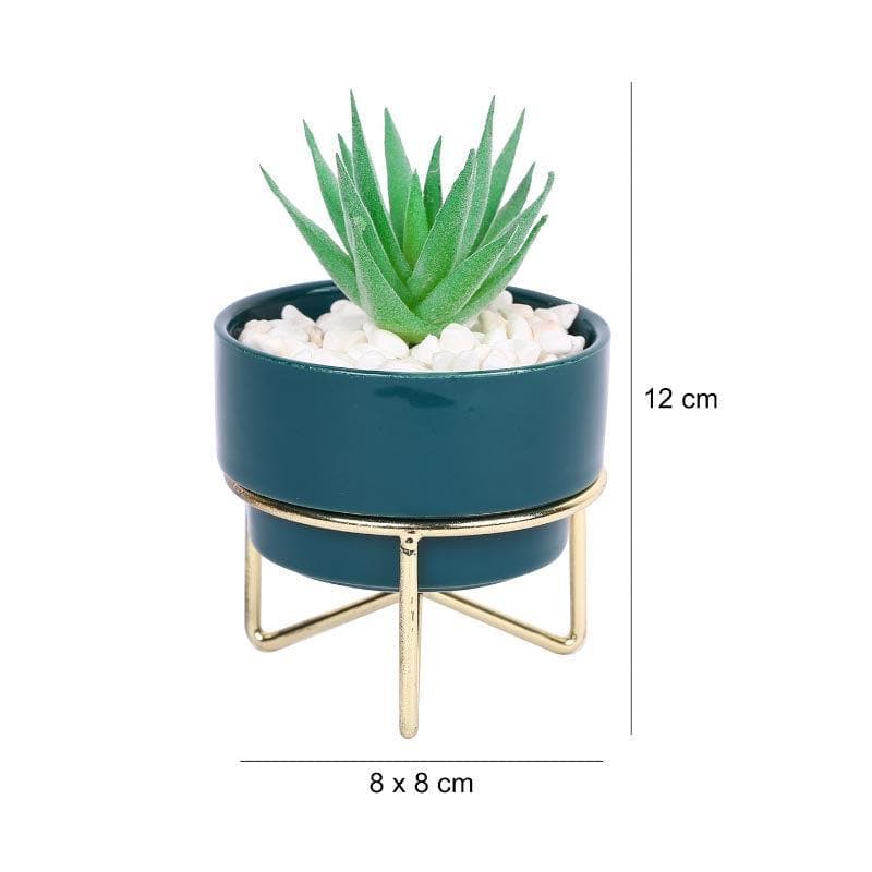 Buy Faux Agave In Ceramic Pot - 12.5 cms Artificial Plants from Vaaree