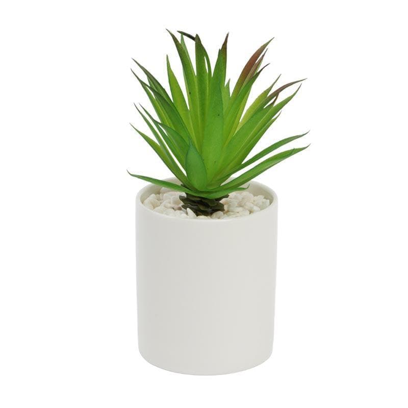 Artificial Plants - Faux Agave In Decorative Pot - 21.5 cms