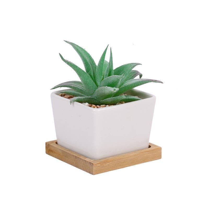 Artificial Plants - Faux Agave In Square Pot - 9.5 cms