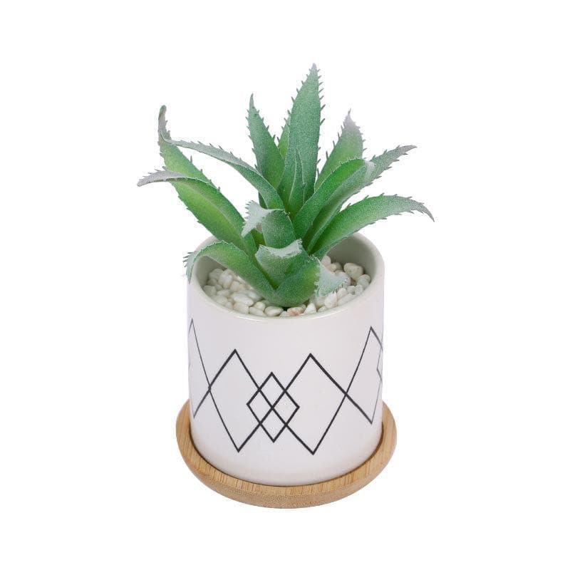 Buy Faux Aloe Vera In Minimalist Pot - 14 cms Artificial Plants from Vaaree