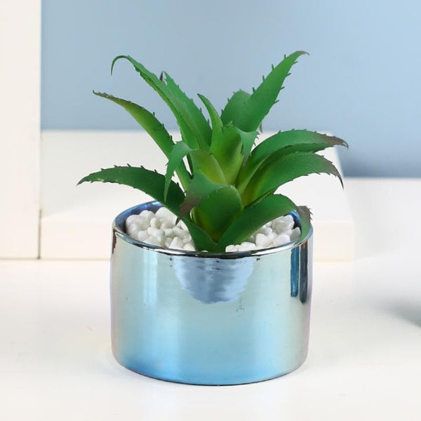 Buy Faux Aloe Vera In Ombre Pot - 12 cms Artificial Plants from Vaaree