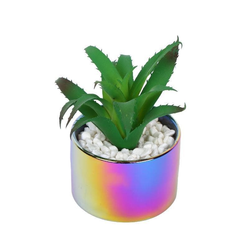 Buy Faux Aloe Vera In Ombre Pot - 12 cms Artificial Plants from Vaaree