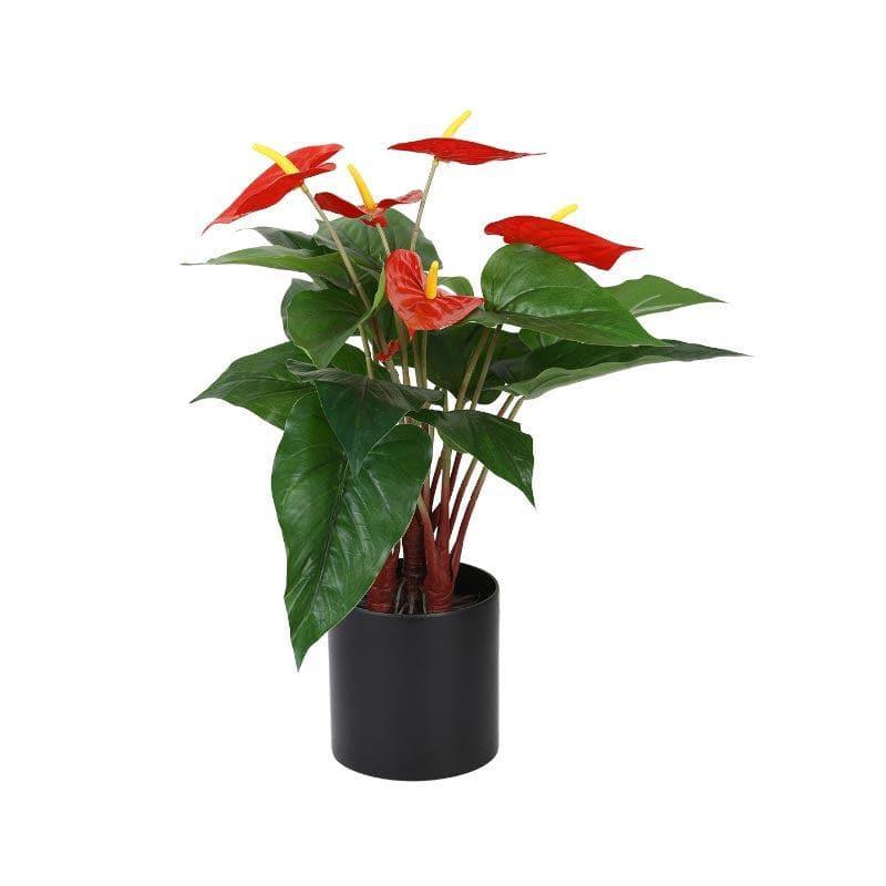 Buy Faux Anthurium Bonsai In Plastic Pot (40 cms) - Small Artificial Plants from Vaaree