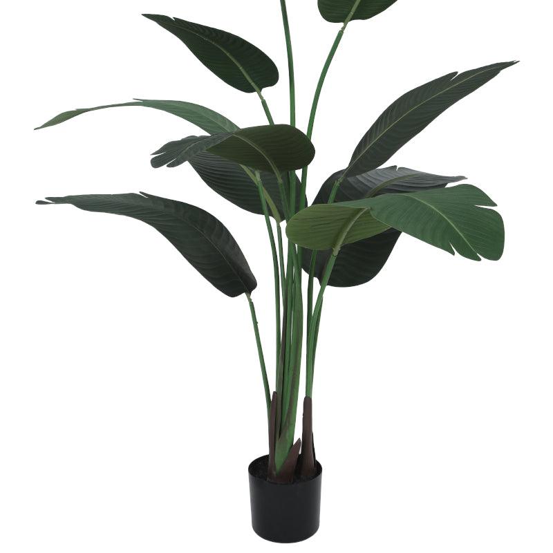 Artificial Plants - Faux Banana Musa Plant With Pot - 4.92 ft